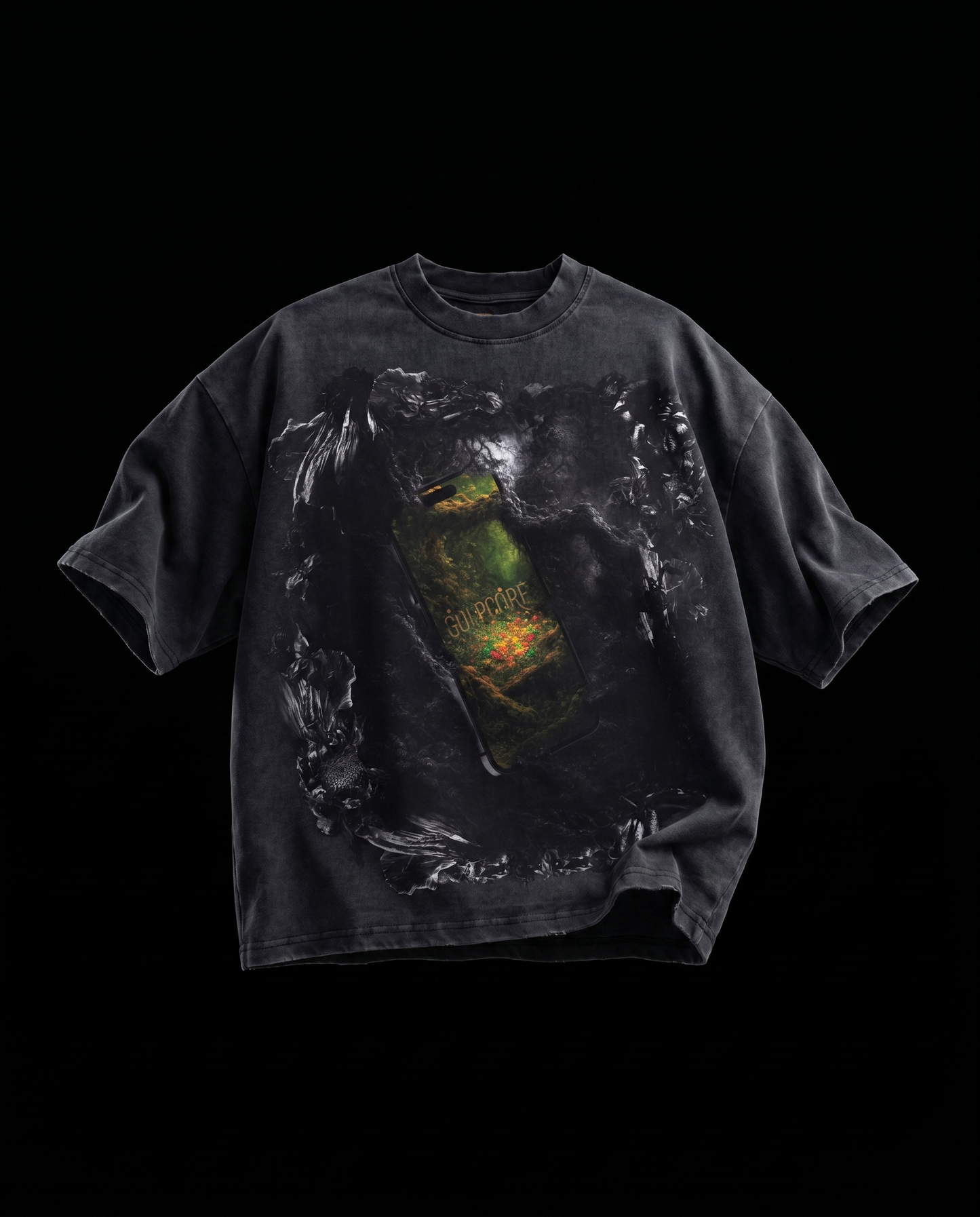 MATRIX TEE // SMOKY BLACK